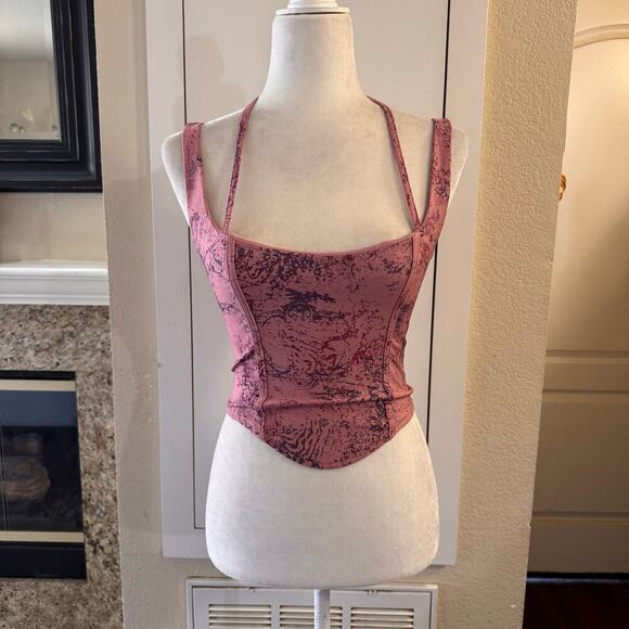 I.AM.GIA Elori Corset Top Pink and Purple Cropped Women’s Size XXS Coquette - Picture 4 of 9